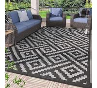 HGTRH Outdoor Rugs for Patios Waterproof, Recycled Plastic Straw Rug, Outdoor Woven Rugs for Garden Patio Waterproof with Fix Hole Portable for Rv, Camper, Balcony, Backyard, Deck