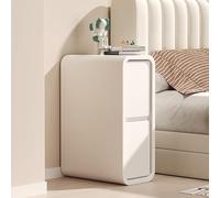 HGTRH Side Tables Bedroom, Small Side Table Wooden Bedside Table Small Bedside Table Bed Side Table for Bedroom Slim Bedside Table Narrow Side Table Wooden Side Table Cream 25x40x47cm