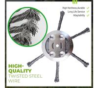 HGTRH Steel Wire Trimmer Head, String Trimmer Replacement Head with 6 Inch for Electric Cordless String Trimmers Weed Wrecker 6 Blades 1pc