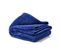 HGTRH Weighted Blanket for Adults, Single Double Heavy Blanket with Lambswool Premium Glass Bead All-season Even Weight Distribution Navy Blue 90"x90" 35 lbs