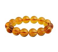 HGTYDV2 Ladies 9A-Grade Citrine Energy Beads Bracelet for Women and Men, Natural Crystal Gemstone Healing Stretch Bracelet Reiki Gifts Jewelry Gifts(12mm)