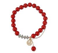 HGTYDV2 Ladies Chinese Antique Cinnabar Bracelet Strong Talisman Crystal Stone Chakra Gem Feng Shui Wealth Bracelet Jewelry Gifts