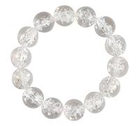 HGTYDV2 Ladies Natural Clear Quartz Bracelet Feng Shui Chakra Crystals Reiki Meditation Stones Beaded Bracelet Wealth Amulet Talisman Jewelry Gifts(8mm)