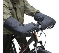 HGUIM Bike Handlebar Mitts Waterproof Bicycle Bar Warmer Covers with Fleece Liner Cycling Hand Warmers for Winter and Cold Weather Riding, A Pair