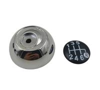 Hguvsjd Car Gear Knob for Fiat for 500 for 500C 2007-2018 5 Or 6 Speed Gear Shift Knob Cap Cover Stick Shifter Caps 55344048 Car Gear Shift Knob(6 Speed Chrome)