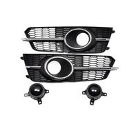 Hguvsjd Car HeadLight Assembly A Pair For For A6 S6 2016 2017 2018 Bumper Fog Lamp Grille Car Front Mesh Racing Grille With ACC Headlamp Car Lights(Chrome acc)