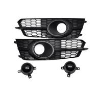 Hguvsjd Car HeadLight Assembly A Pair For For A6 S6 2016 2017 2018 Bumper Fog Lamp Grille Car Front Mesh Racing Grille With ACC Headlamp Car Lights(Black acc)