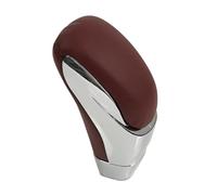 Hguvsjd Car Shift Gear Knob for Mitsubishi for Outlander Ex 2011-2016 2012 2013 2014 2015 Automatic Leather Gearbox Handle Ball Gear Shift Knob Transmission Shifter Lever(Red Chrome)