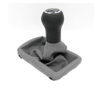 Hguvsjd Car Shift Gear Knob for VW for Beetle 1998-2010 5 Speed Gear Stick Shift Knob Leather Boot Transmission Shifter Lever(5 Speed Gray)