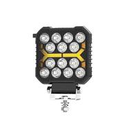 Hguvsjd Head Light Car ATV UTV 12V 24V 4 Inch Led Work Light Spot Beam Yellow DRL LED Spotlights Beam Offroad 4x4 Trucks Front Lamp(1 * 14LED)