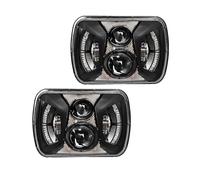 Hguvsjd Head Light For Dodge For Ramcharger For Ram For Van 1986-1993 5x7 Inch Car LED Headlight Square Hi-Lo Beam Halo Headlamp Front Lamp(2 * 75W)