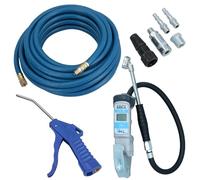 HGV 10m Air Line C Coupling with PCL Tyre Wheel Inflator Red Line Hose Kit