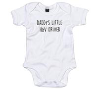 HGV Driver Baby Body Suit Daddys Little Newborn Babygrow White with Black Print 6-9 Months