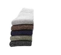 Hgvcfcv 5Pairs Winter Men's Merino Wool Socks Super Thick Keep Warm Harajuku Retro Snow Casual Antifreeze Cashmere Socks