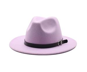 Hgvcfcv Classic British Fedora Hat Men Women Imitation Woolen Winter Felt Hats Fashion Jazz Hat