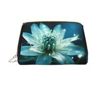 Hgvcse Make-Up Cool PVC Leather Cosmetic Bag Lightweight Flowers Zipper Travel Cosmetic Organiser for Daily Use White One Size White, White, standard size