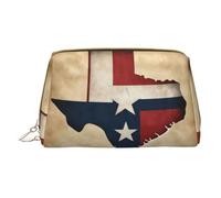 Hgvcse Makeuptexas Makeuptexas State Flag Card with Two White Stars Pocket Zipper Travel Cosmetic Organizer Daily Use Purse White One Size, White, standard size