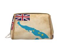 Hgvcse Makeuptuvalu PVC Leather Flag Card with Island Pocket, Zipper Pocket, Travel Cosmetic Organiser, Daily Use, Storage Bag, White, One Size, White, standard size