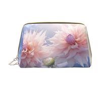 Hgvcse Pvc Leather Makeup3 Colorful Flowers1 Bag Zipper Pouch Travel Cosmetic Organizer Daily Use Storage Purse, White, One Size, White, One Size