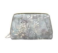 Hgvcse Pvc Leather Makeupblue Grace Flora Bag Zipper Pouch Travel Cosmetic Organizer Daily Use Storage Purse, White, One Size, White, One Size