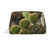 Hgvcse Pvc Leather Makeupcactus Bag Zipper Pouch Travel Cosmetic Organizer Daily Use Storage Purse, White, One Size