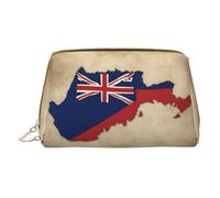 Hgvcse Pvc Leather Makeupcayman Islands Flag Map02 Bag Zipper Pouch Travel Cosmetic Organizer Daily Use Storage Purse, White, One Size