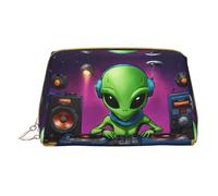 Hgvcse Pvc Leather Makeupgreen Alien Bag Zipper Pouch Travel Cosmetic Organizer Daily Use Storage Purse, White, One Size, White, One Size