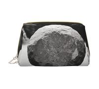 Hgvcse PVC Leather Zen Stones Cosmetic Bag Zipper Travel Cosmetic Organizer Everyday Storage White Opulent Garden One Size, White/Opulent Garden, standard size