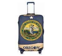 Hgvcse Travel Abstract Oregon State Flag Map03 Luggage Cover Suitcase Protector 18-32 Inch Luggage Vacation Accessory Essentials, White, S