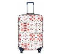 Hgvcse Travel Blossoming Rose Flowers Luggage Cover Suitcase Protector 18-32 Inch Luggage Vacation Accessory Essentials, White, M