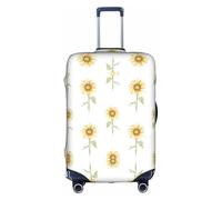 Hgvcse Travel Blossoming Sunflowe Luggage Cover Suitcase Protector 18-32 Inch Luggage Vacation Accessory Essentials, White, Small, White, Small