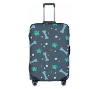 Hgvcse Travel Bones And Dog Claws Luggage Cover Suitcase Protector 18-32 Inch Luggage Vacation Accessory Essentials, White, S