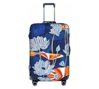 Hgvcse Travel Botanical Floral Luggage Cover Suitcase Protector 18-32 Inch Luggage Vacation Accessory Essentials, White, L