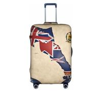 Hgvcse Travel Cayman Islands Flag Map01 Luggage Cover Suitcase Protector 18-32 Inch Luggage Vacation Accessory Essentials, White, X-Large, White, X-Large