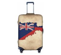 Hgvcse Travel Cayman Islands Flag Map02 Luggage Cover Suitcase Protector 18-32 Inch Luggage Vacation Accessory Essentials, White, X-Large, White, X-Large
