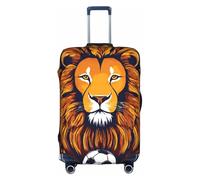 Hgvcse Travel Cool Lion Luggage Cover Suitcase Protector 18-32 Inch Luggage Vacation Accessory Essentials, White, M