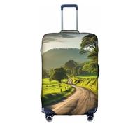 Hgvcse Travel Countryside Road Luggage Cover Suitcase Protector 18-32 Inch Luggage Vacation Accessory Essentials, White, XL