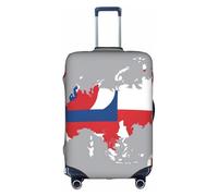 Hgvcse Travel Czech Republic Flag Map01 Luggage Cover Suitcase Protector 18-32 Inch Luggage Vacation Accessory Essentials, White, X-Large, White, X-Large