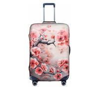 Hgvcse Travel Japanese Cherry Flowers Luggage Cover Suitcase Protector 18-32 Inch Luggage Vacation Accessory Essentials, White, M