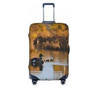 Hgvcse Travel Loon Nature Bird Luggage Cover Suitcase Protector 18-32 Inch Luggage Vacation Accessory Essentials, White, X-Large, White, X-Large