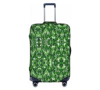 Hgvcse Travel Monstera Deliciosa Banana Palm Luggage Cover Suitcase Protector 18-32 Inch Luggage Vacation Accessory Essentials, White, M