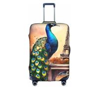Hgvcse Travel Oil Painting Paris Eiffel Tower Luggage Cover Suitcase Protector 18-32 Inch Luggage Vacation Accessory Essentials, White, Medium, White, Medium