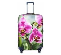 Hgvcse Travel Orchid Luggage Cover Suitcase Protector 18-32 Inch Luggage Vacation Accessory Essentials, White, S