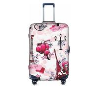 Hgvcse Travel Paris Eiffel Tower France Luggage Cover Suitcase Protector 18-32 Inch Luggage Vacation Accessory Essentials, White, XL