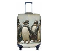 Hgvcse Travel Penguin Luggage Cover Suitcase Protector 18-32 Inch Luggage Vacation Accessory Essentials, White, Large, White, Large
