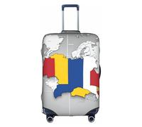 Hgvcse Travel Romania Position Flag Map Luggage Cover Suitcase Protector 18-32 Inch Luggage Vacation Accessory Essentials, White, X-Large, White, X-Large