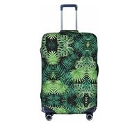 Hgvcse Travel Transparent Palm Leaf Pattern Luggage Cover Suitcase Protector 18-32 Inch Luggage Vacation Accessory Essentials, White, Large, White, Large