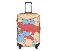 Hgvcse Travel Turkey Regional Map Luggage Cover Suitcase Protector 18-32 Inch Luggage Vacation Accessory Essentials, White, Medium, White, Medium