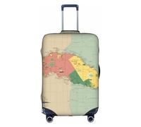 Hgvcse Travel Vanuatu Geographical Features Luggage Cover Suitcase Protector 18-32 Inch Luggage Vacation Accessory Essentials, White, M