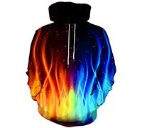 Hgvoetty Unisex 3D Print Hoodies Graphic Space Pullover Hooded Sweatshirts for Men Women, A11 Xhm-blue, S